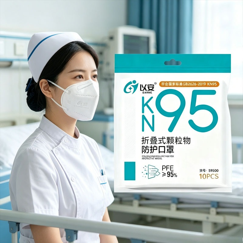 Surgical Mask - 10 ชิ้น KN95 มาตรฐานหน้ากากป้องกันแบบไม่ทอ มาสก์แบบใช้แล้วทิ้งสำหรับสถานที่ทำงาน พื้นที่สาธารณะ