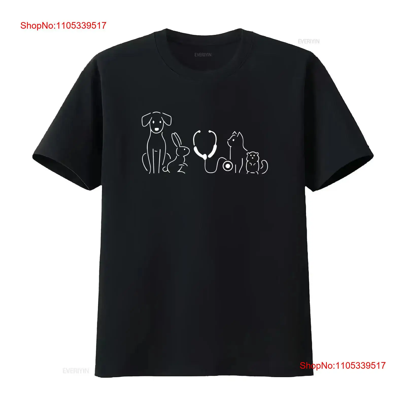 Stethoscope - เสื้อยืดลายสัตว์น่ารักและหูฟังแพทย์ สไตล์ Veterinarian Vet Tech ตลกๆ