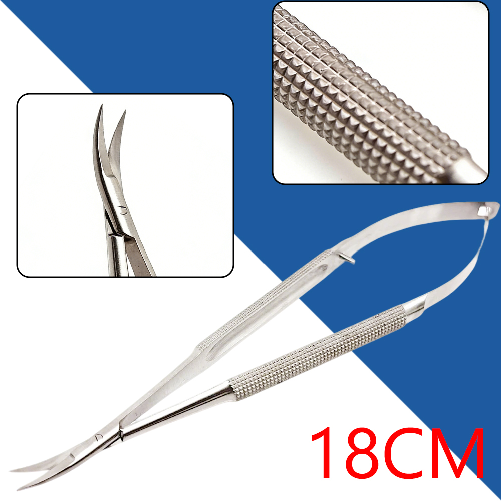 Medical Scissors - กรรไกรตัดกระจกตาแบบไมโครคาสโตรวีเอโฮ สเตนเลสสตีล สำหรับการผ่าตัดตา