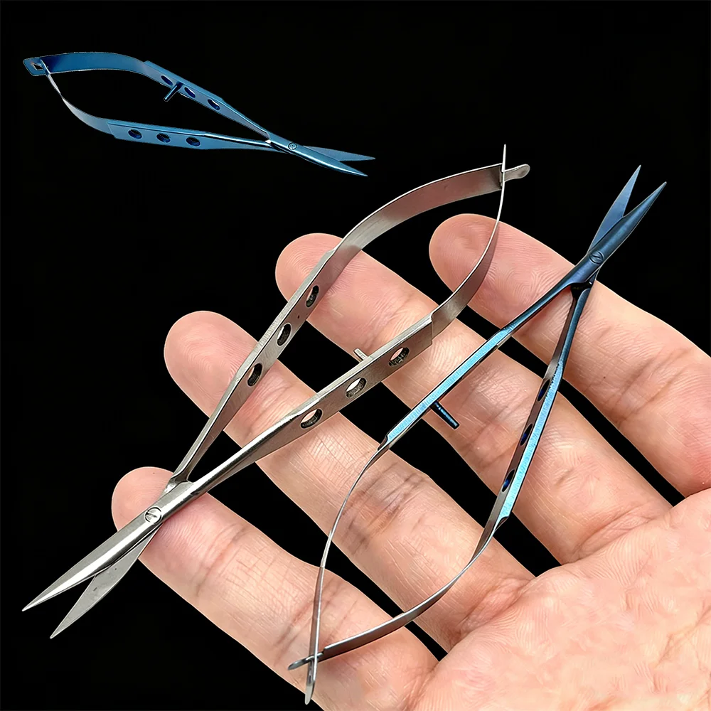 Medical Scissors - กรรไกรตัดเยื่อบนตาขนาด 12 ซม. ปลายโค้ง กรรไกรผ่าตัดขนาดเล็กสำหรับการผ่าตัดทางทันตกรรมและจักษุ