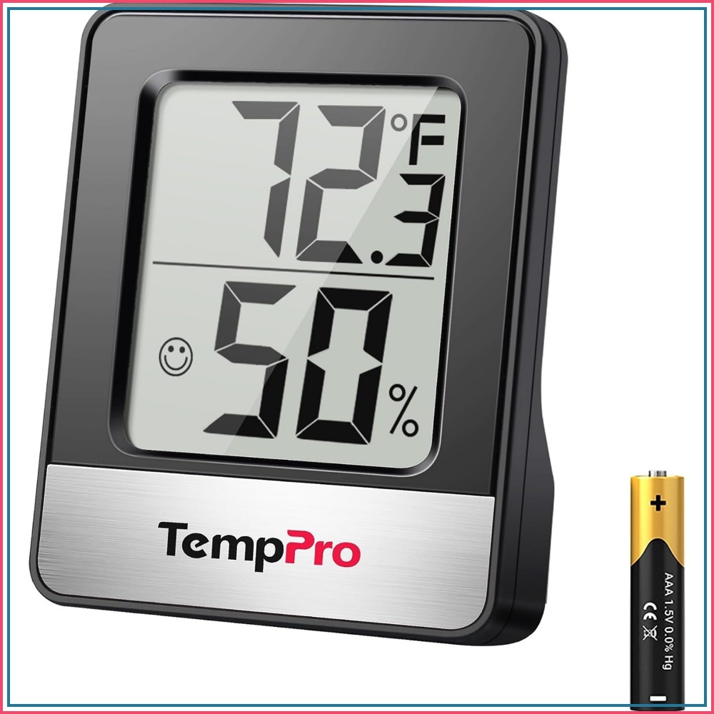 Thermometer Digital - เครื่องวัดความชื้นดิจิตอล เครื่องวัดอุณหภูมิในร่ม เครื่องวัดความชื้นในห้อง พร้อมจอแสดงอุณหภูมิและความชื้น เครื่องวัดความชื้นขนาดเล็ก
