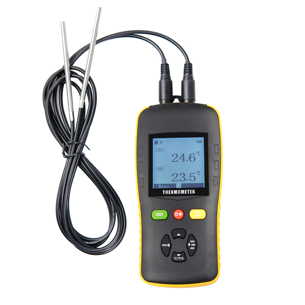 Thermometer Digital - มีความเสถียรดี, เทอร์โมมิเตอร์ดิจิตอล, หัววัดคู่ PT100 PT1000, หน้าจอ