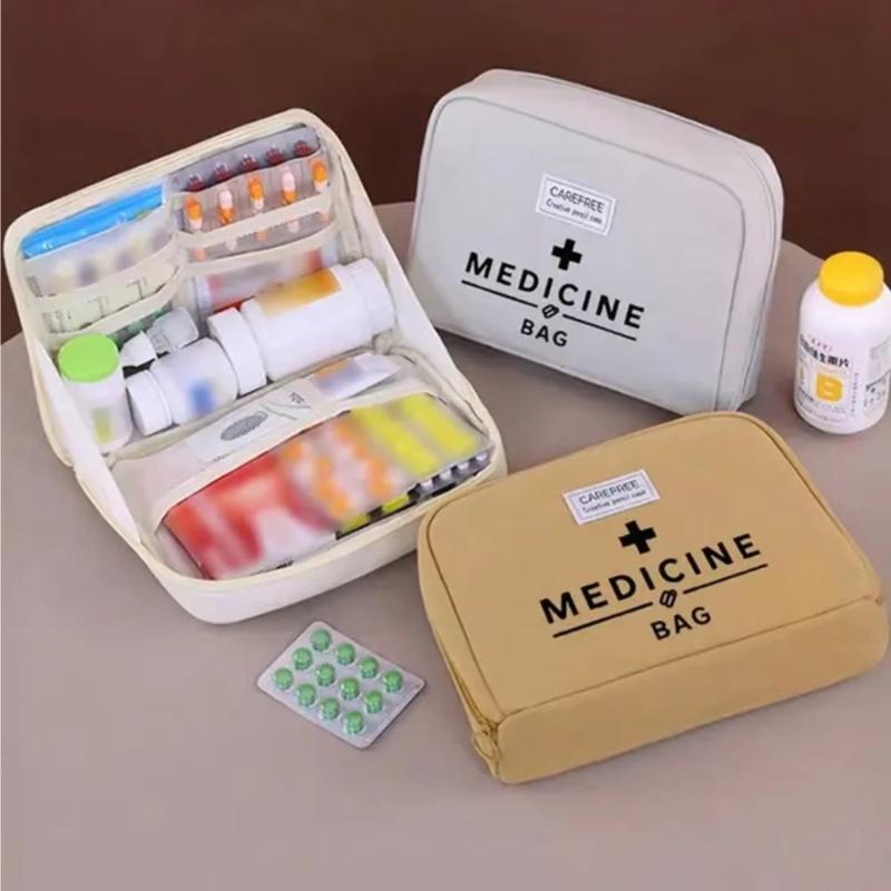 First Aid Kit - ชุดปฐมพยาบาลพกพาสุดน่ารัก ของขวัญที่เหมาะสำหรับครอบครัว น้ำหนักเบา ใช้จัดเก็บยาสำหรับการเดินทางกลางแจ้ง แคมป์ปิ้ง และเหตุฉุกเฉิน