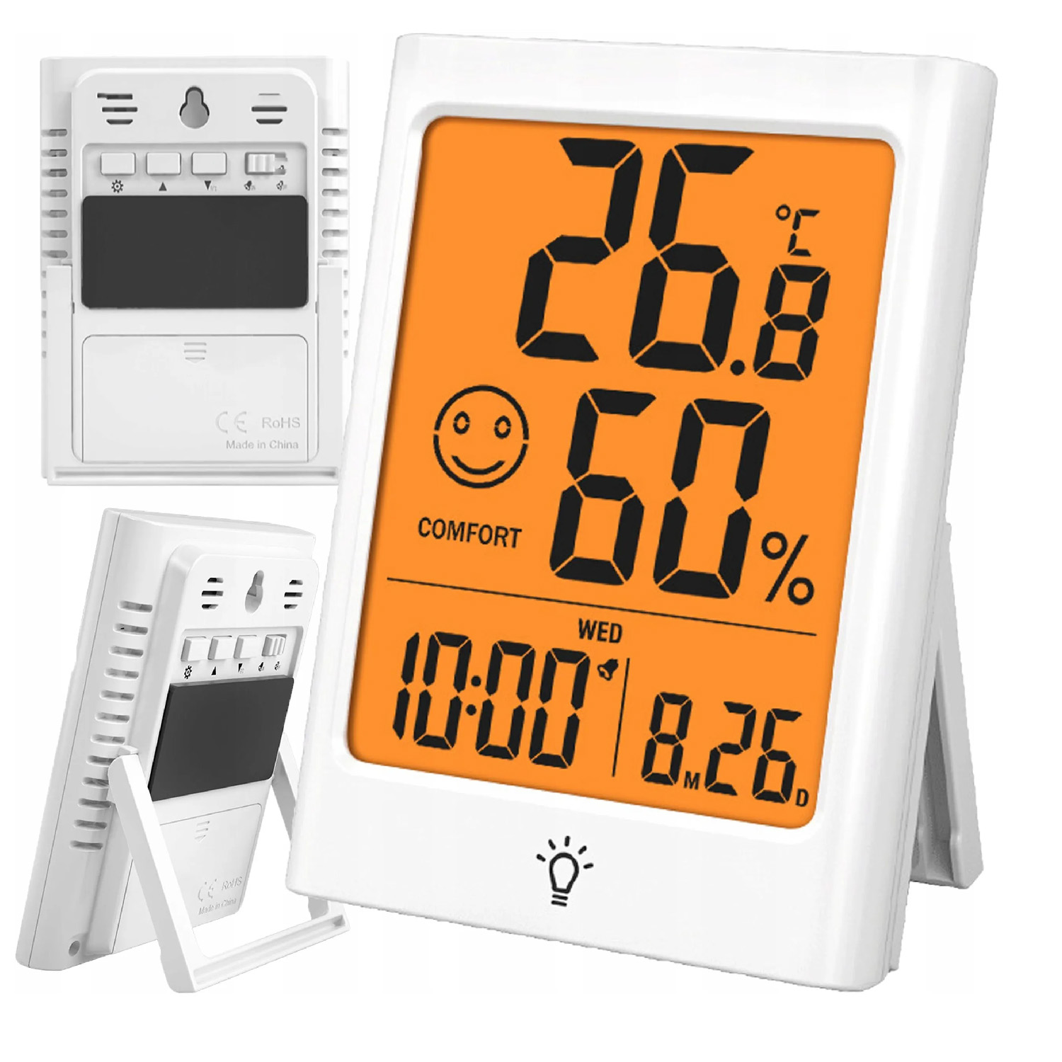 Thermometer Digital - เครื่องวัดอุณหภูมิและความชื้นแบบดิจิทัล Timloon อุปกรณ์ตรวจวัดอุณหภูมิและความชื้นภายในอาคารอัจฉริยะ ° c/ °