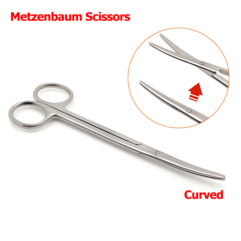 Medical Scissors - 14 ซม. Tc Metzenbaum กรรไกรโค้งสําหรับการตัดเนื้อเยื่อที่ละเอียดอ่อนขั้นตอน Tonsil