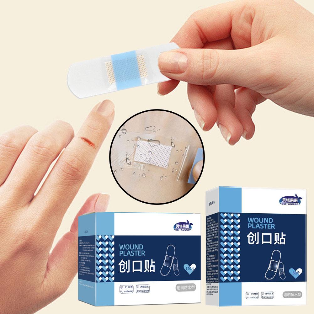 Medical Tape - 50/120/170PCS แผ่นปิดแผลกันน้ำ แผ่นปิดแผลทางการแพทย์แบบใส เทปห้ามเลือดสำหรับว่ายน้ำ อาบน้ำ ดูแลแผล