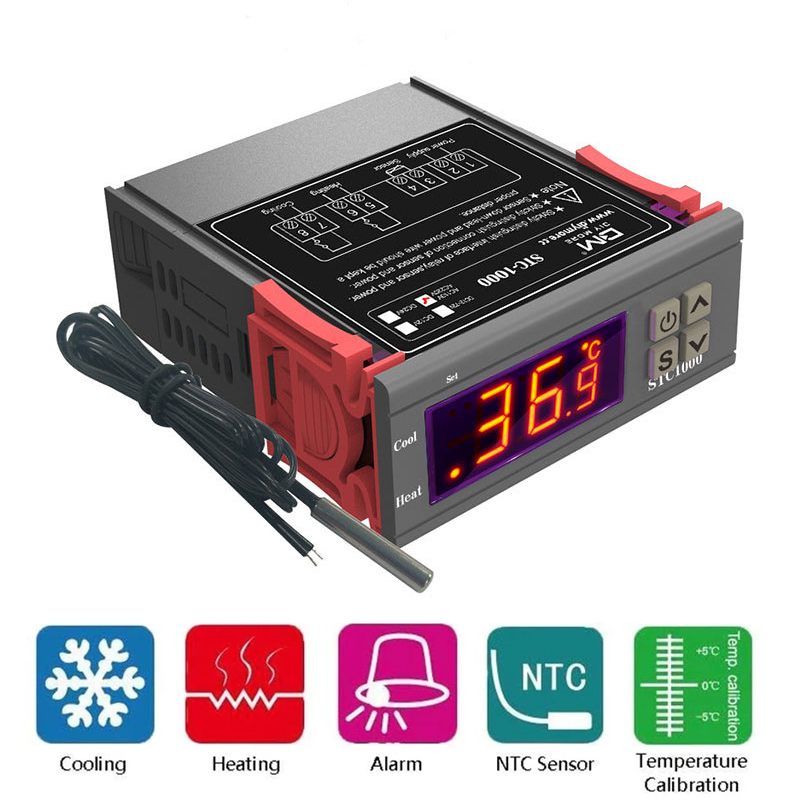 Lab Incubator - STC-1000 เทอร์โมคอนโทรลเลอร์อุณหภูมิแบบดิจิตอล Thermoregulator Incubator รีเลย์เครื่องทําความร้อน STC
