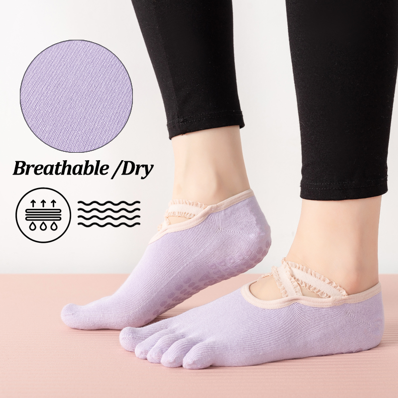 ถุงเท้าพิลาทิสกันลื่นสำหรับผู้ - Medical Tape บทวิจารณ์และราคา