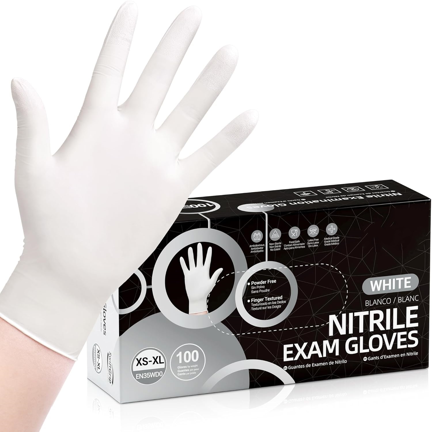 ถุงมือไนไตรล์แบบใช้แล้วทิ้ง 10 - Medical Gloves บทวิจารณ์และราคา