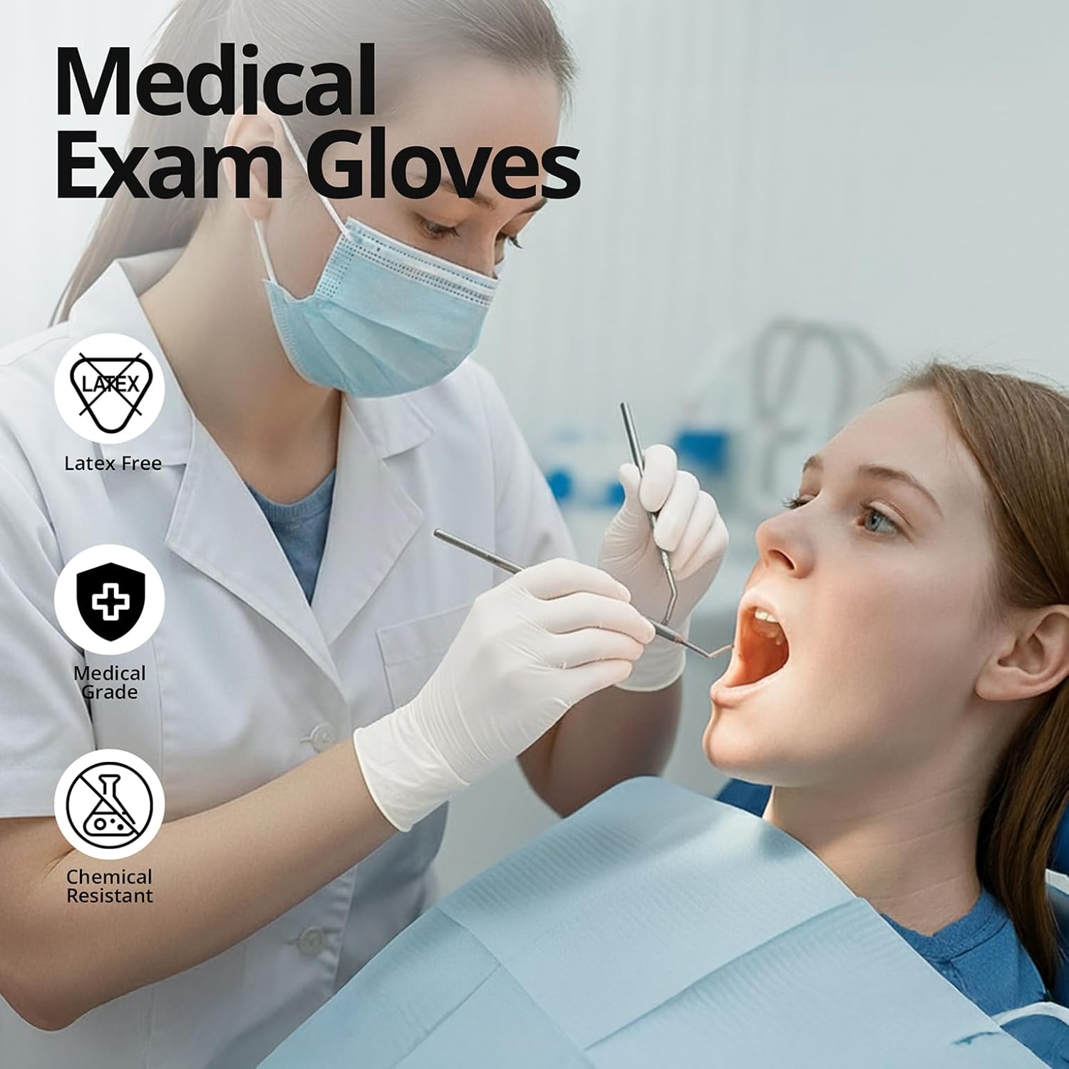 ถุงมือไนไตรล์สีขาวแบบหนาพิเศษ  - Medical Gloves บทวิจารณ์และราคา