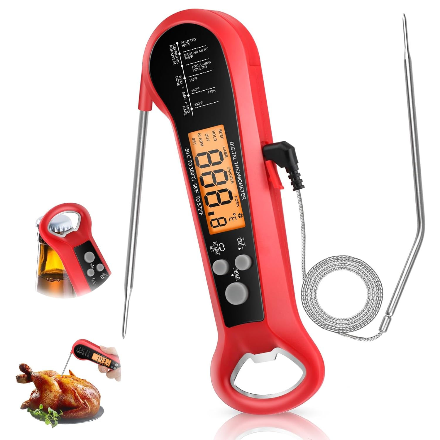 เทอร์โมมิเตอร์วัดอุณหภูมิเนื้อ - Thermometer Digital บทวิจารณ์และราคา