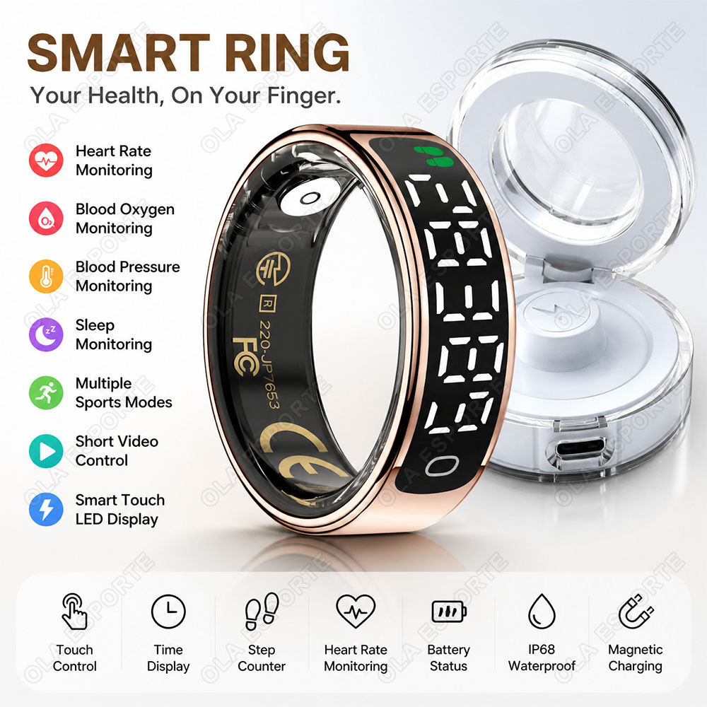แหวนอัจฉริยะพร้อมเคสชาร์จ ตรวจ - Blood Pressure Monitor บทวิจารณ์และราคา