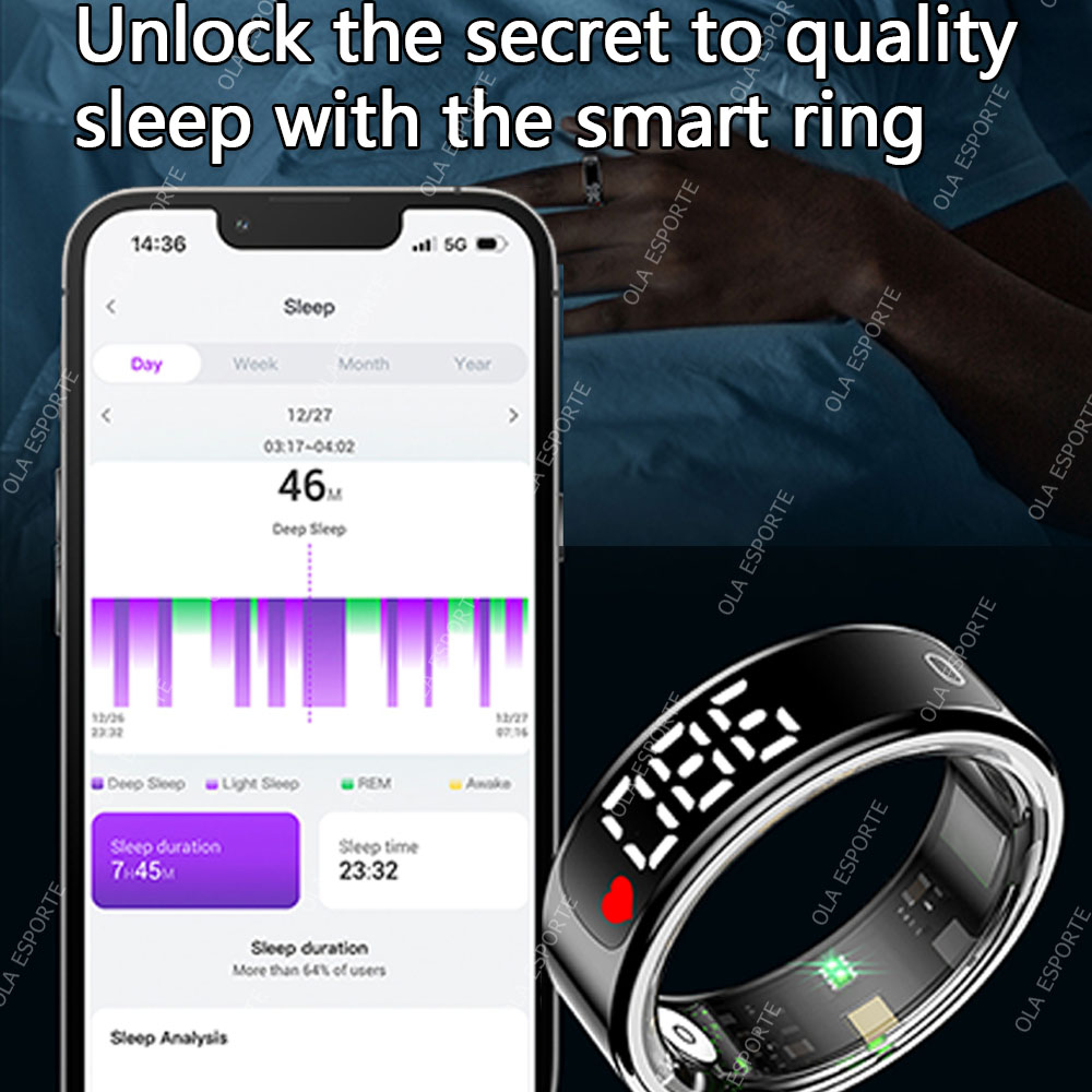 แหวนอัจฉริยะพร้อมเคสชาร์จ ตรวจ - Blood Pressure Monitor บทวิจารณ์และราคา