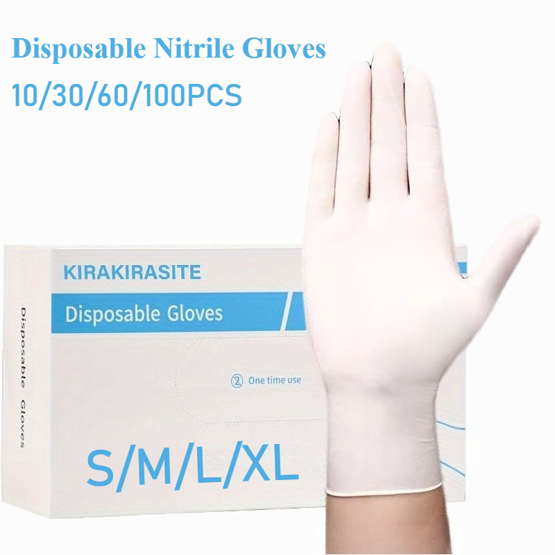 ถุงมือไนไตรล์สีขาวแบบใช้แล้วทิ - Medical Gloves บทวิจารณ์และราคา