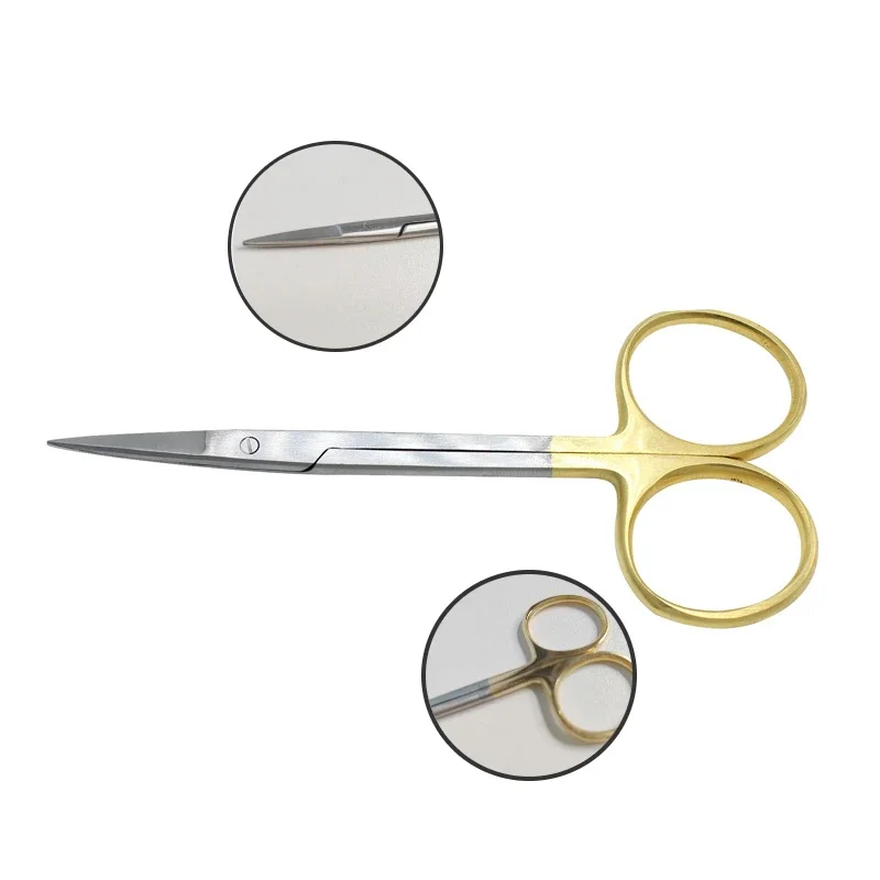 5PcDentalผ่าตัดกรรไกรตรง/โค้งT - Medical Scissors บทวิจารณ์และราคา